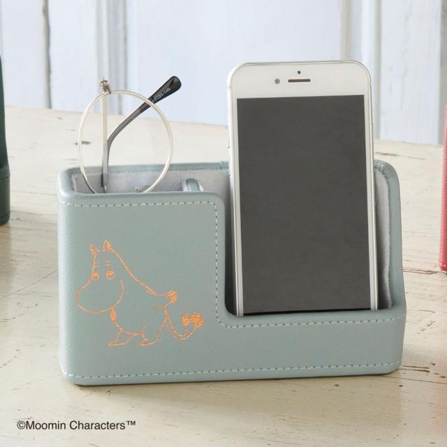 ライセンスアイテム ムーミン ムーミン スマホ＆メガネスタンド ライトブルー / スマホスタンド メガネケース 収納