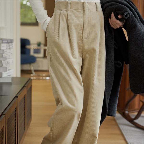 レデイース ボトムス スラックス シンプル ロング丈 無地 2色 通勤 カジュアル レトロ / パンツの通販は 8,450円