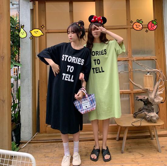 トップス Tシャツ ワンピース レーディス コットン 韓国ファッションの通販はau Pay マーケット Grinfactory Au Pay マーケット店