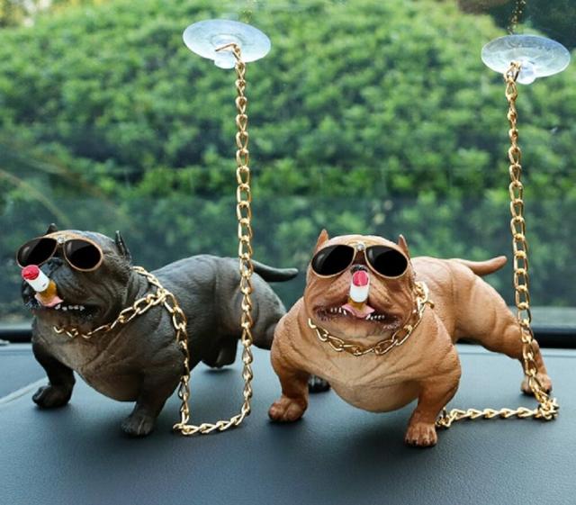 ブルドッグ 装飾 カーインテリア 車 カーアクセサリー / 犬 カー用品 雑貨 可愛いの通販は