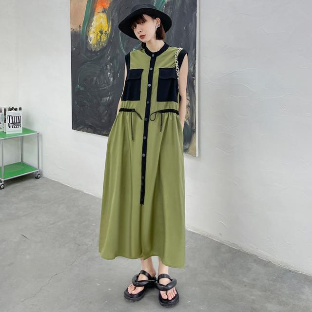 ロングワンピース 夏新作 レディース カジュアル ストリート クール ポケットの通販は 7,286円