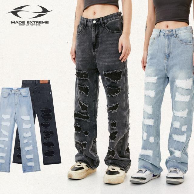男 ボトムス ジーンズ カジュアル 2023新作 ストレート ダメージ 男女通用 / メンズアパレル ファッションの通販は 7,319円