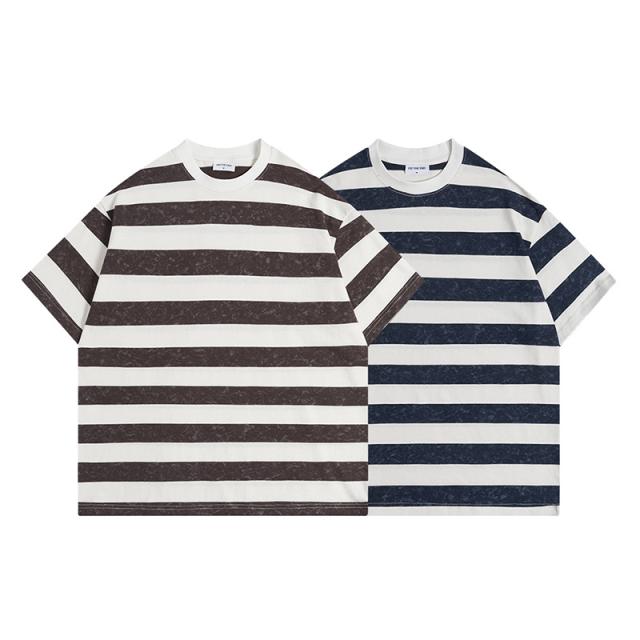 2024春夏新作トッブス 男 Tシャツ 半袖 メンズ ファッション カジュアル ストライプ / メンズアパレル FEE-dx7039の通販は 5,141円