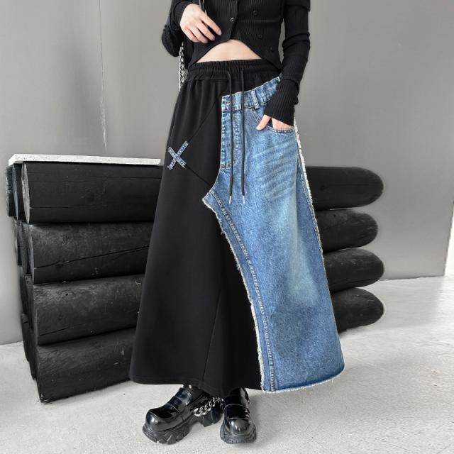 レディース パーカースカート ボトムス 欧米風 デニムスカート カジュアル 2024春夏新作 / 8387#の通販は 7,850円