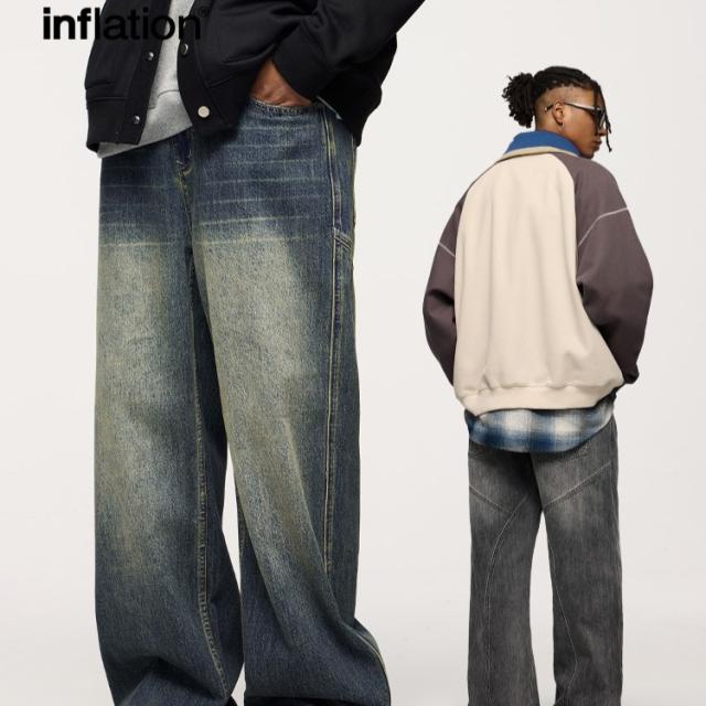 P18964メンズ ボトムス ズボン パンツ 快適な着心地 カジュアル 2024秋冬新作 ワイド デニム / メンズアパレル トップス 12376S24の通販は 7,760円