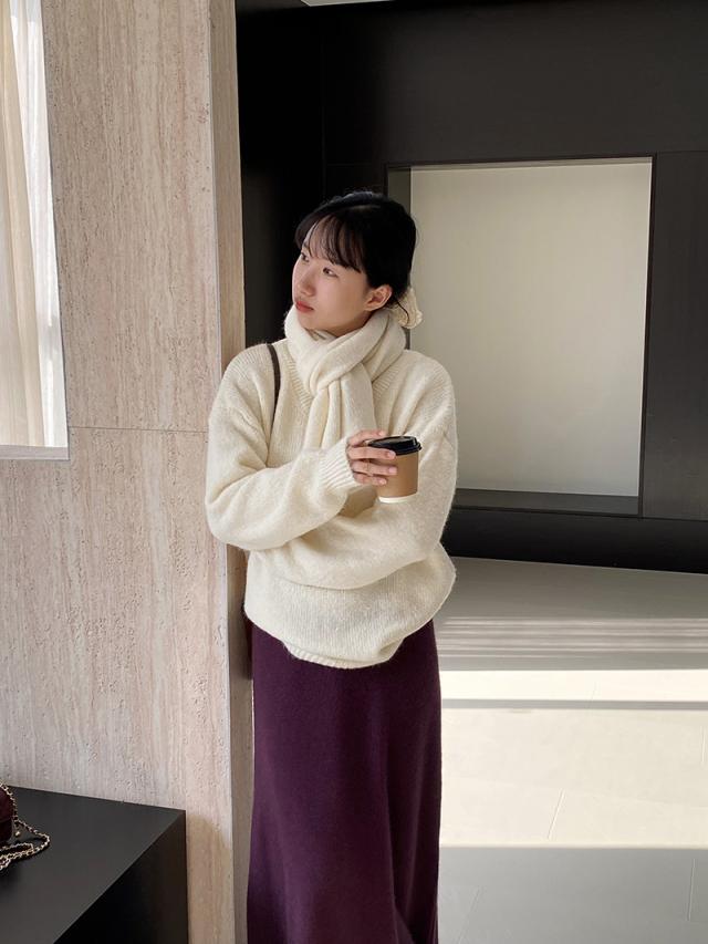 レディース ニット セーター トップス カットソー 着回し 2024冬新作 3色 韓国風 / 88728の通販は