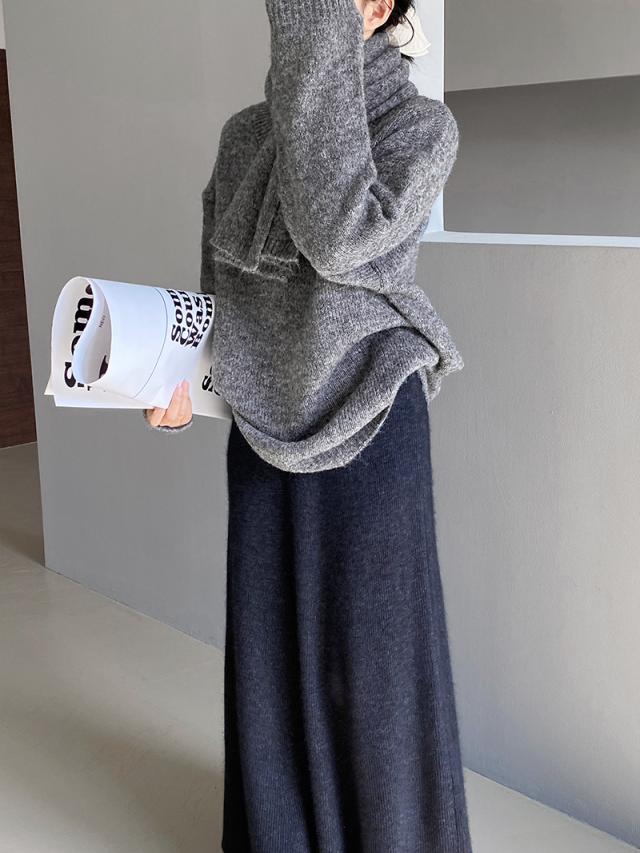 レディース ニット セーター トップス カットソー 着回し 2024冬新作 3色 韓国風 / 88728の通販は