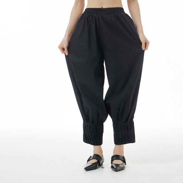 パンツ レディース ボトムス 着痩せ ロング丈 無地 カジュアル エレガンスの通販は 7,280円