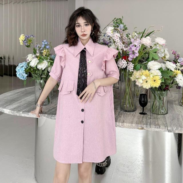 ワンピース レディース 無地 2023夏新作 カジュアル 可愛風 半袖 パフスリーブの通販は 7,232円