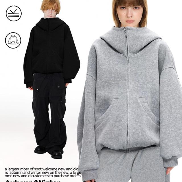 メンズ 長袖 パーカー カーディガ 連帽 男女通用 欧米風 保温 2024秋冬新作 加厚 / メンズアパレル ファッション NU8898の通販は