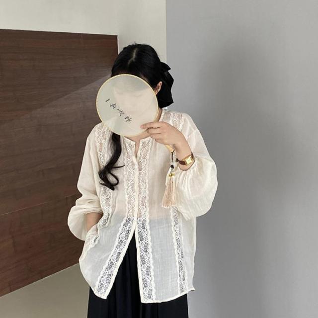 レディース トッブス シャツ レース 長袖 2024秋新作 フランス 韓国風 / レディースアパレル トップス 1180の通販は 7,950円