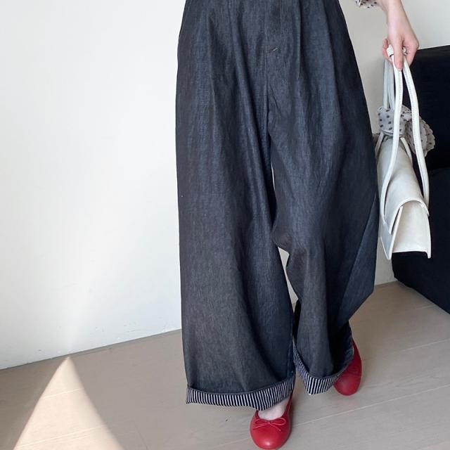 u26477レディース ボトムス ロング丈 カジュアル ズボン ワイドパンツ デニム / 5003-1の通販は 8,540円