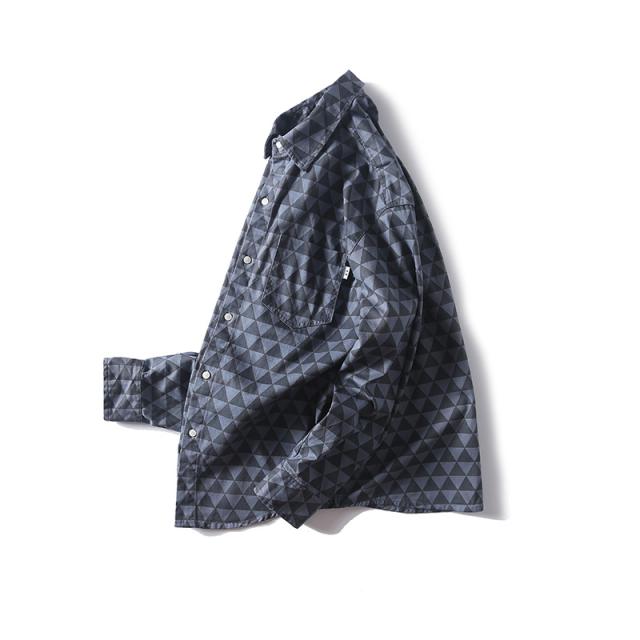 P15699男ワイシャツ 2023秋冬新作 カジュアル 長袖 ヴィンテージ プリント / メンズアパレル トップスの通販は