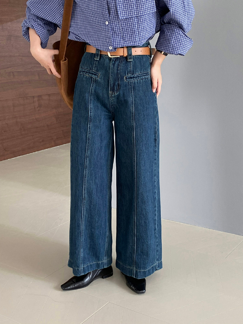 レディース ボトムス デニムパンツ カジュアル 着痩せ 無地 カジュアル ファッション / パンズ 6539の通販は