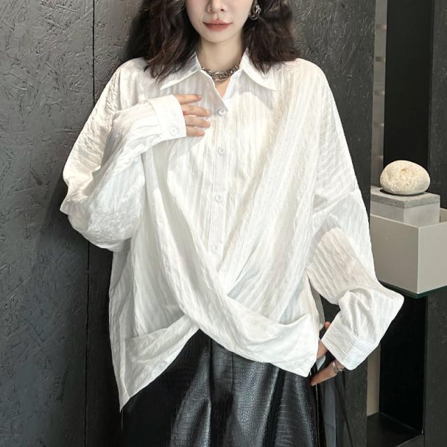 レディース シャツ POLO 無地 シンプル 2色 ファション 長袖 エレガンス / トップスの通販は 7,280円