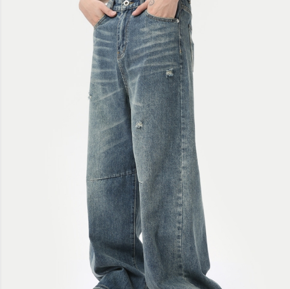 カジュアル ストレート カーゴパンツ デニム メンズ男 ズボンワイド 2024新作春夏ボトムス / メンズアパレル M7-D-716の通販は