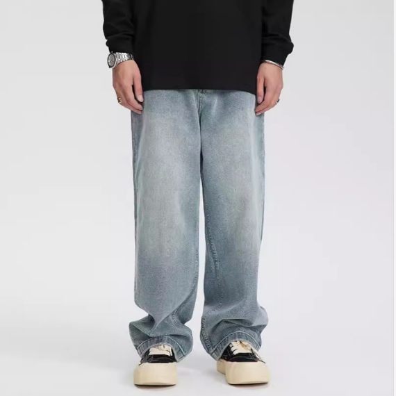 メンズ ボトムス ズボン パンツ 快適な着心地 カジュアル 2024秋冬新作 ワイド デニム / メンズアパレル PL695-PL