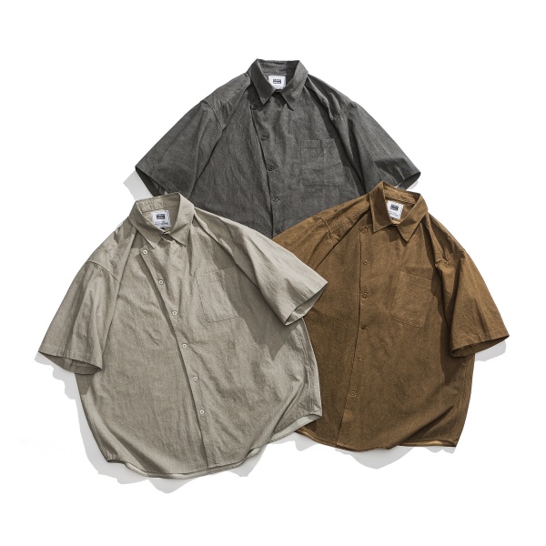 2024春夏新作 半袖 カジュアル メンズ 快適な着心地 ヴィンテージ ワイシャツ トッブス / メンズアパレル ファッション 381-0293の通販は 7,610円
