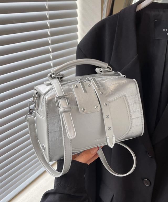 ミニショルダーバッグレディース斜め掛け鞄 / ハンドバッグ小さめ お出掛けバッグ合皮 クロコ型押しバッグの通販は 5,206円