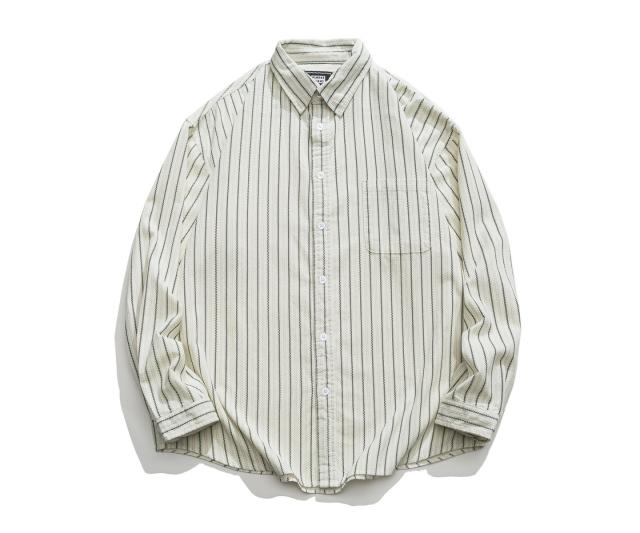 P15294男 ワイシャツ 2023秋新作 トッブス カジュアル ストライプ 長袖 ポケット / メンズアパレル ファッションの通販は 7,780円