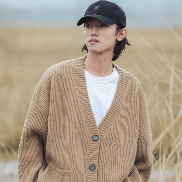 メンズ セーター 2023新作 ニット長袖 韓国風 ペアルック純色 カーディガン 男女通用 / メンズアパレル トップスの通販は