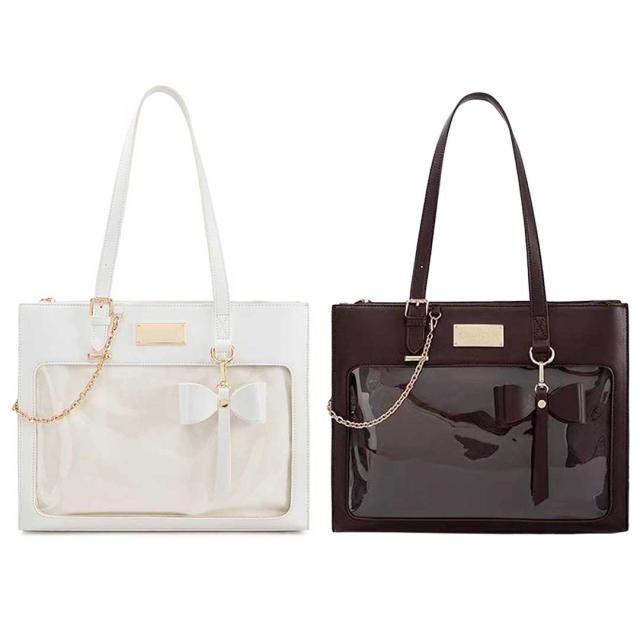 予約商品納期約1ヶ月 推し活 痛バッグ 推し活バッグ リボン型チャーム付き 2カラー ホワイト ブラウン / プレゼント 可愛い 人気の通販は 6,480円