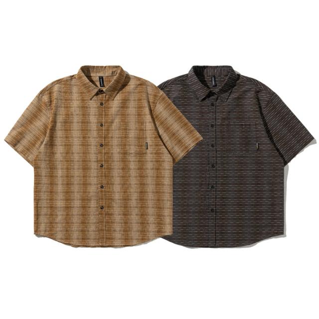 P17826メンズ カラーマッチン 半袖 ワイシャツ ファッション 2024春夏新作 ヴィンテージ ワイド / メンズアパレル B418-S6503の通販は 6,769円