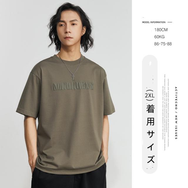 プリント 字母 快適な着心地 トッブス 2024春夏新作 半袖 メンズ Tシャツ 接触冷感 / メンズアパレル ファッション DW825-1の通販は