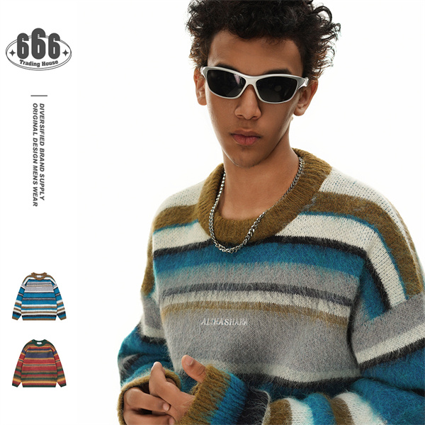 セーター ニット メンズ トッブス 保温 2024秋冬新作 加厚 長袖 ストライプ 欧米風 / メンズアパレル ファッション 271-ZR5598の通販は 8,430円