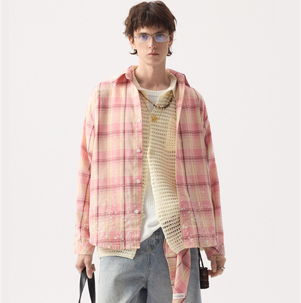 ワイシャツ チェックメンズ トップス 2025春夏新作 ファッション 長袖 欧米風 / メンズアパレル CS126-FSHの通販は 8,290円