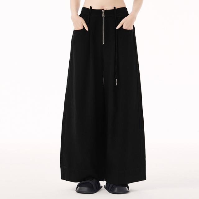 レディース パンツ カジュアル ロング 2025春新作 ワイド 韓国風 カジュアル ファスナー / トップス 1813