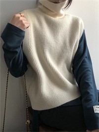 レディース 無地 通勤 上着 トップス 7色 ニット セーター ベスト 上品