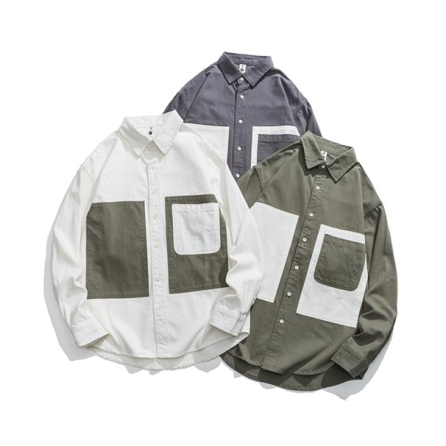P17005メンズ ワイシャツ 長袖トッブス 2024春夏新作 カラーマッチング カジュアル ダブルカラー / メンズアパレル ファッション SYK-898の通販は 7,780円