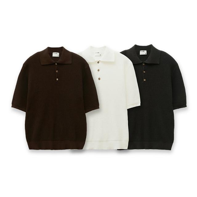 ポロシャツ カジュアル Tシャツ 男トップス 半袖メンズ 2024春夏新作 韓国風 無地 ボタン / メンズアパレル ファッション ワイシャツ A011-T02の通販は