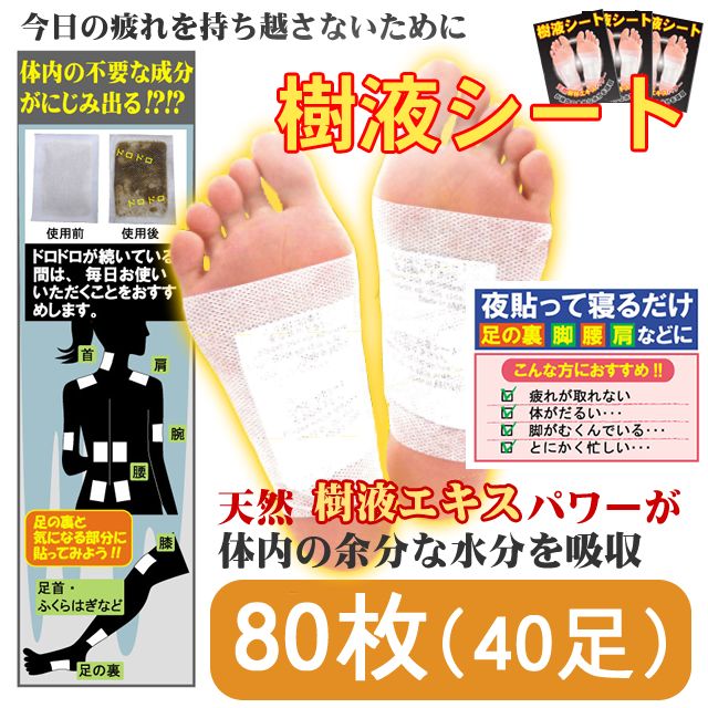 足裏ケア用貼付シート80枚入り（両足40回分）とハーブ系入浴剤グリーンセット 疲労回復 リラックス 足もみ パック_1