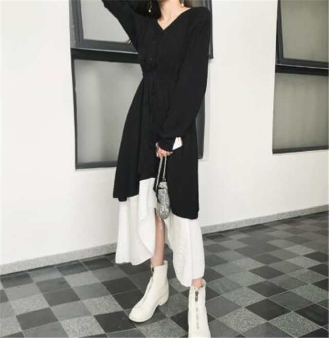 韓国ファッション カジュアルシック ツーピース 長袖 ワンピースの通販はau Pay マーケット Grinfactory Au Pay マーケット店
