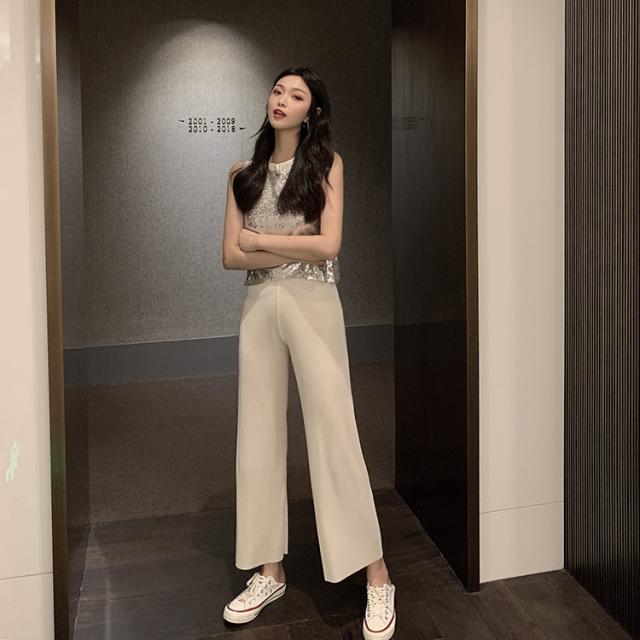 韓国ファッション ノースリーブベスト プリーツ ハイウエスト ワイドパンツ 女性の通販はau Pay マーケット Grinfactory Au Pay マーケット店