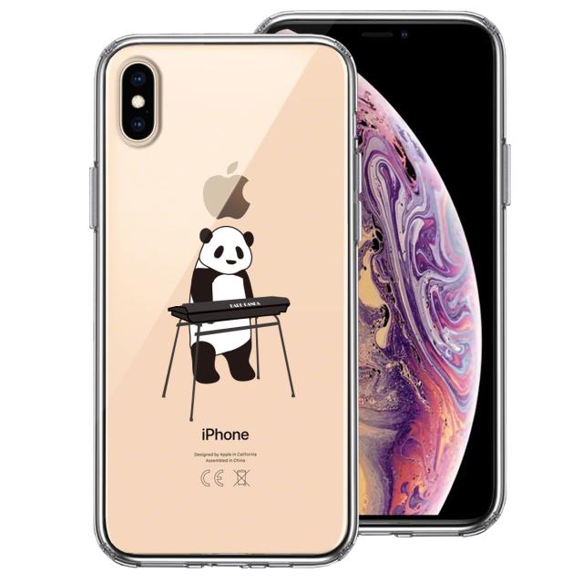 iPhoneX iPhoneXS 側面ソフト 背面ハード ハイブリッド クリア ケース キーボード パンダ の通販はau PAY マーケット