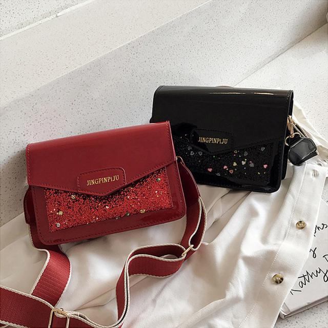 エナメルバッグ レディース ラメ スクエアバッグ ショルダーバッグ 斜めがけの通販はau Pay マーケット プチプラアクセサリーショップcolzafeuille