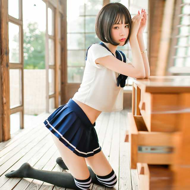 セーラー服 学生 セクシー コスプレ ミニスカ 衣装 JK