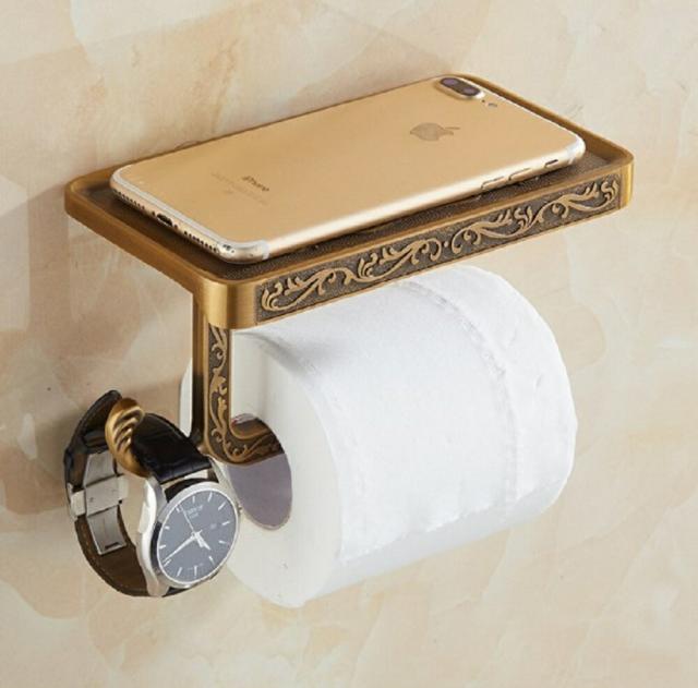 在庫限り エレガント トイレットペーパー ホルダー アンティーク ブロンズ / 雑貨の通販は 6,780円