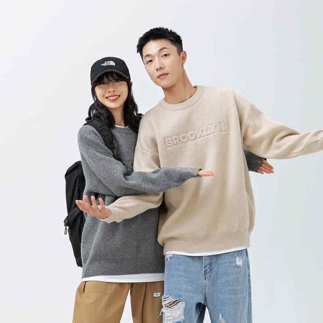 上着 ニットセーター 快適 保温Tシャツ カップル 英字柄 トップス 秋冬 / メンズ 長袖トップス ストリート 新作の通販は 上着 ニットセーター 快適 保温Tシャツ カップル 英字柄 トップス 秋冬 / メンズ 長袖トップス ストリート 新作の通販は