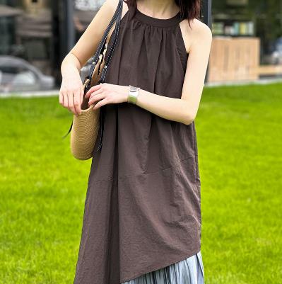 レディース 2024夏新作 ワンピース ノースリーブ 韓国風 不規則 ロング丈 / レデイース 8876の通販は 6,697円