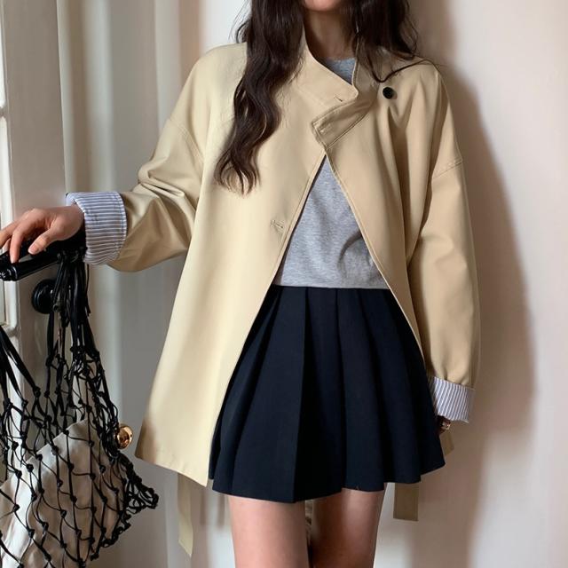 レディース トップス トレンチコート 2025春新作 韓国風 ショールカラー ジャケット / 794601の通販は