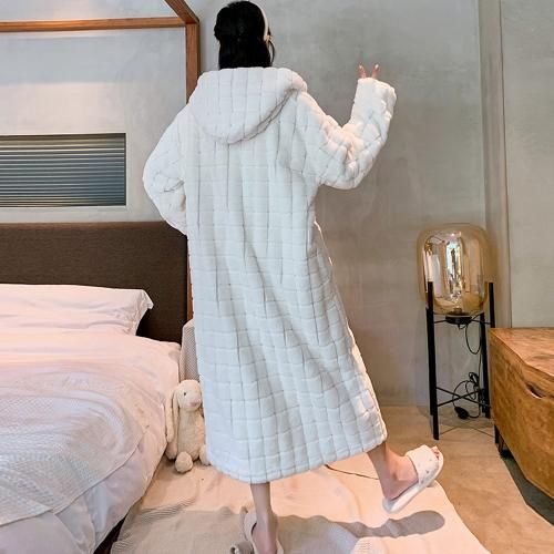 グラシア】 ルームウェア モコモコ パジャマ 部屋着 シルエット ロング