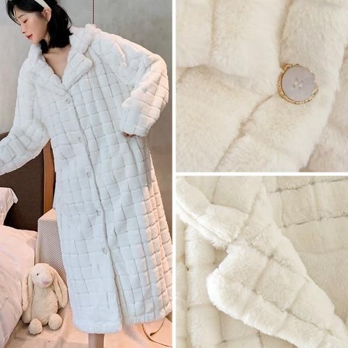 グラシア】 ルームウェア モコモコ パジャマ 部屋着 シルエット ロング