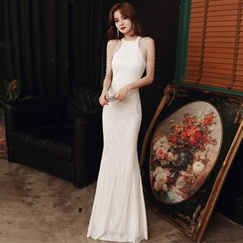 【グラシア】 キャバ ドレス キャバドレス ワンピース パーティードレス アメリカンスリーブ ストラップ スパンコール ロング 大人 ゴールド ホワイト S M L グラシア】 キャバ ドレス キャバドレス ワンピース パーティードレス