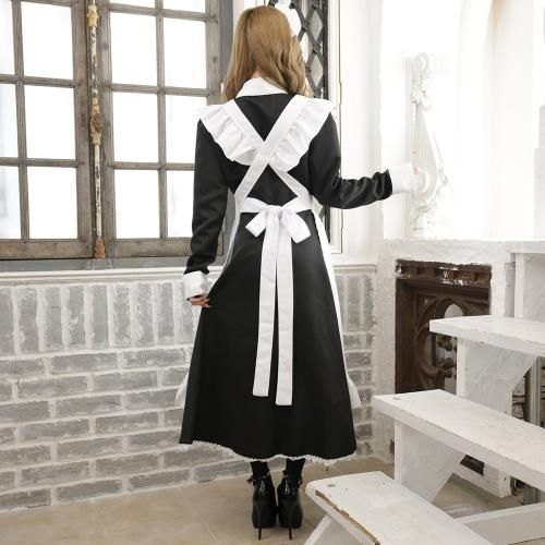 メイド服 ロング 衣装 長袖 エプロン クラシカル ロイヤルメイド