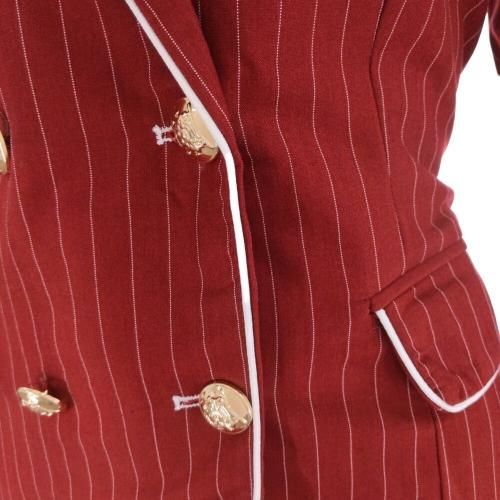 【グラシア】 キャバ ドレス キャバドレス ワンピース ロングドレス クール ストライプ セットアップ パイピング メリハリ すっきり レッド S M L XL_14