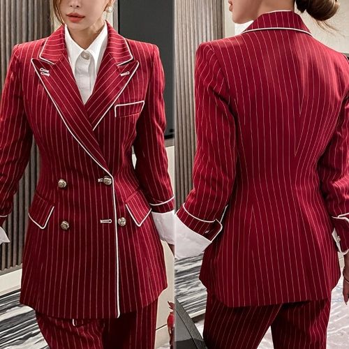 【グラシア】 キャバ ドレス キャバドレス ワンピース ロングドレス クール ストライプ セットアップ パイピング メリハリ すっきり レッド S M L XL_3